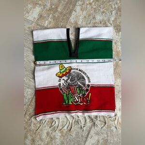 Viva Mexico Poncho with Eagle and Sombrero Design